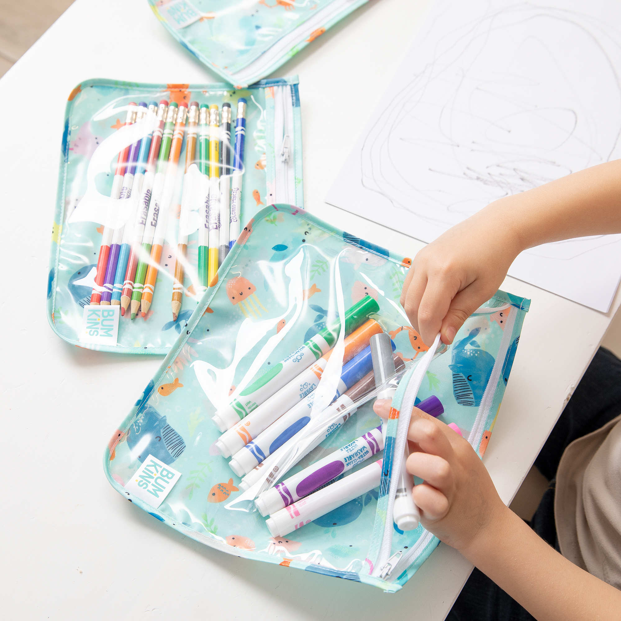 Clear Travel Bag (3 pack) - Ocean Life