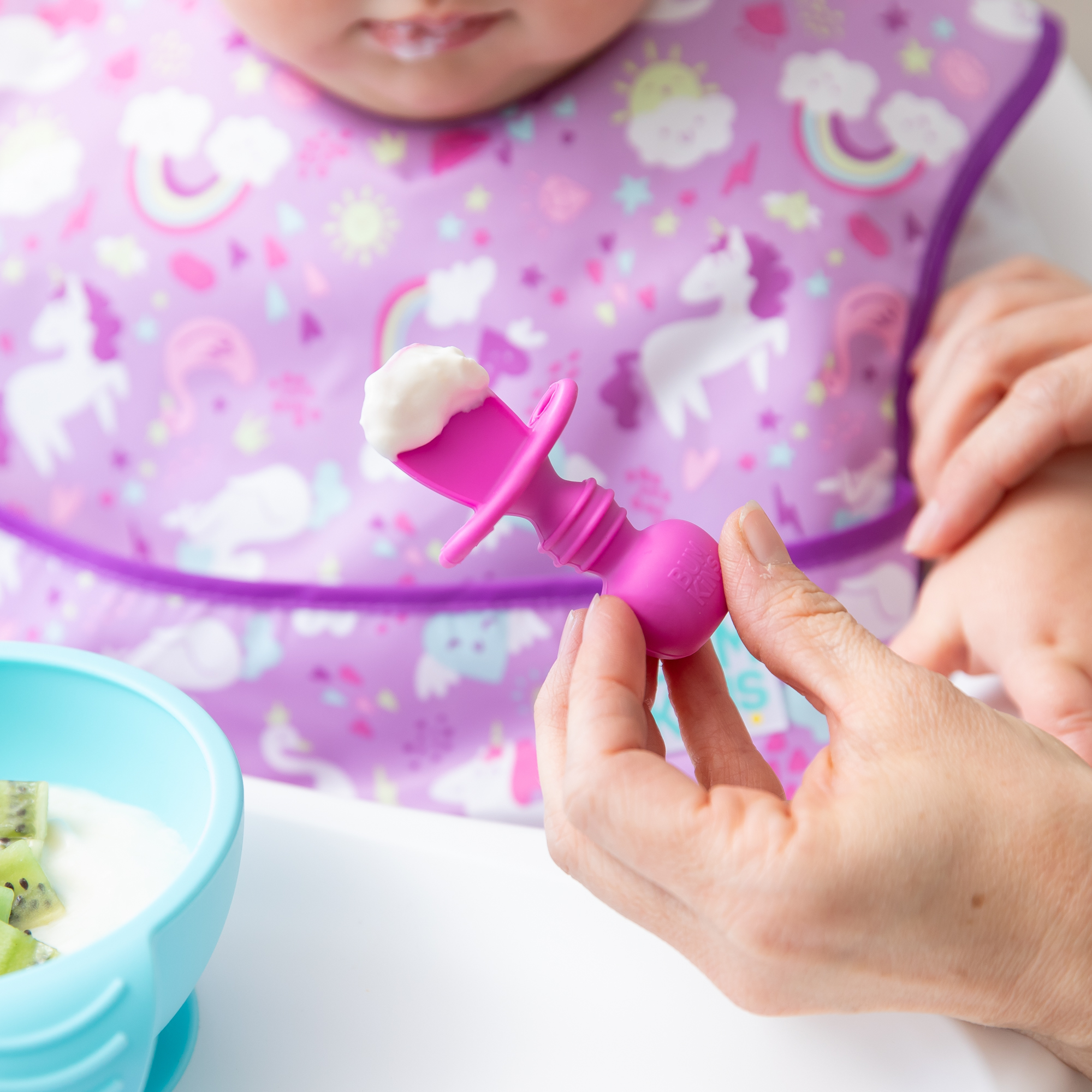 Chewtensils® Cubiertos de silicona - Fucsia