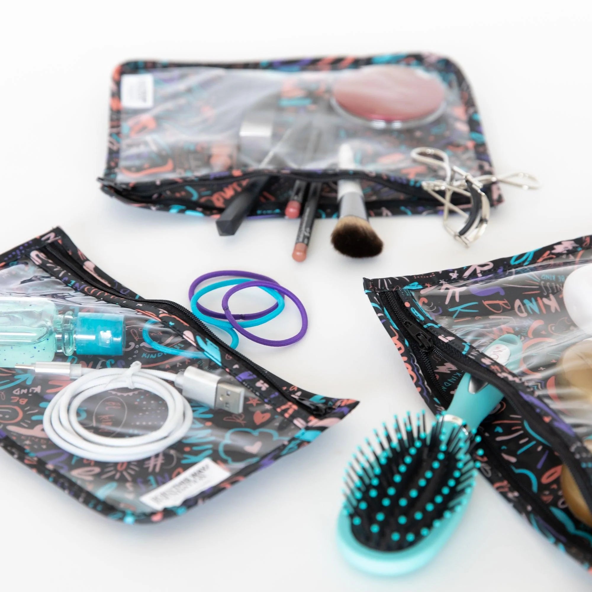 Clear Travel Bag (3 pack) - Channel Kindness