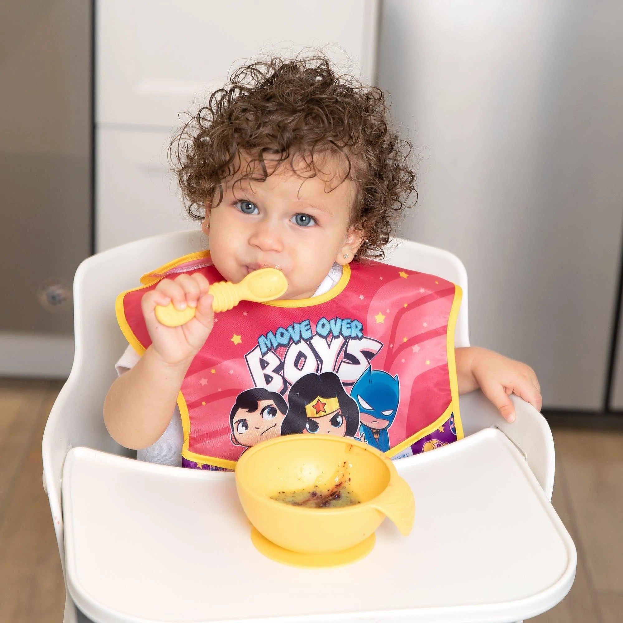 SuperBib® Babero para Bebés (3 paquete) - Super Friends Move Over