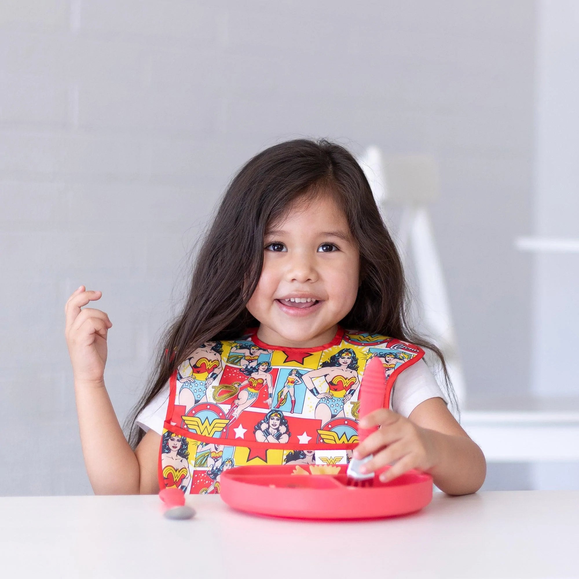 SuperBib® Bavoir pour Bébé - 6-24 mois (2 paquet) - Wonder Woman