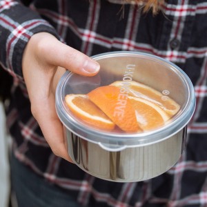 Round Food Storage Container - Medium 9oz / 275ml - Transparente
