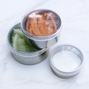 Round Food Storage Containers - Nesting Trio (set of 3) - Transparente