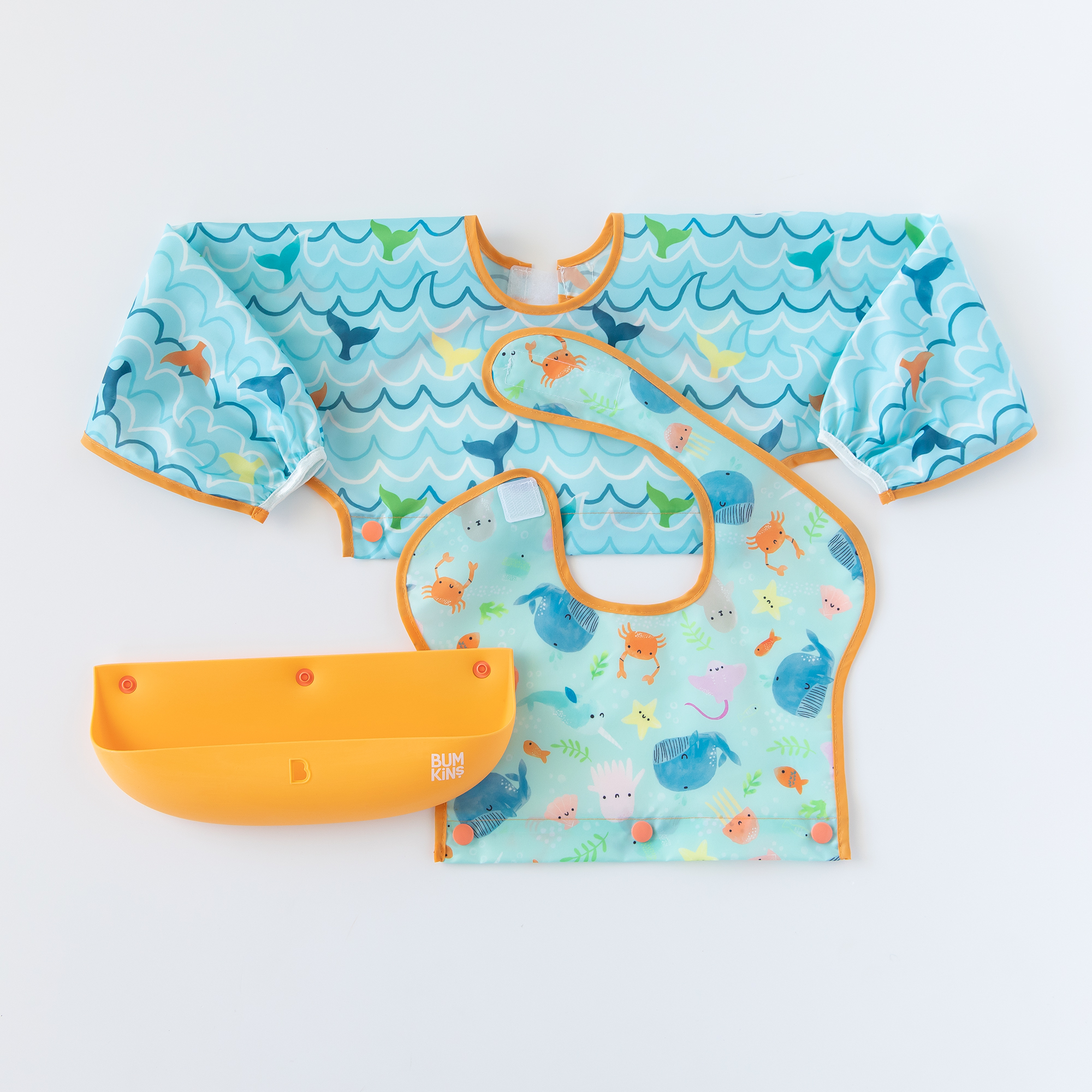 Bavoir à Poche d'échange - Ocean Life & Whale Tail