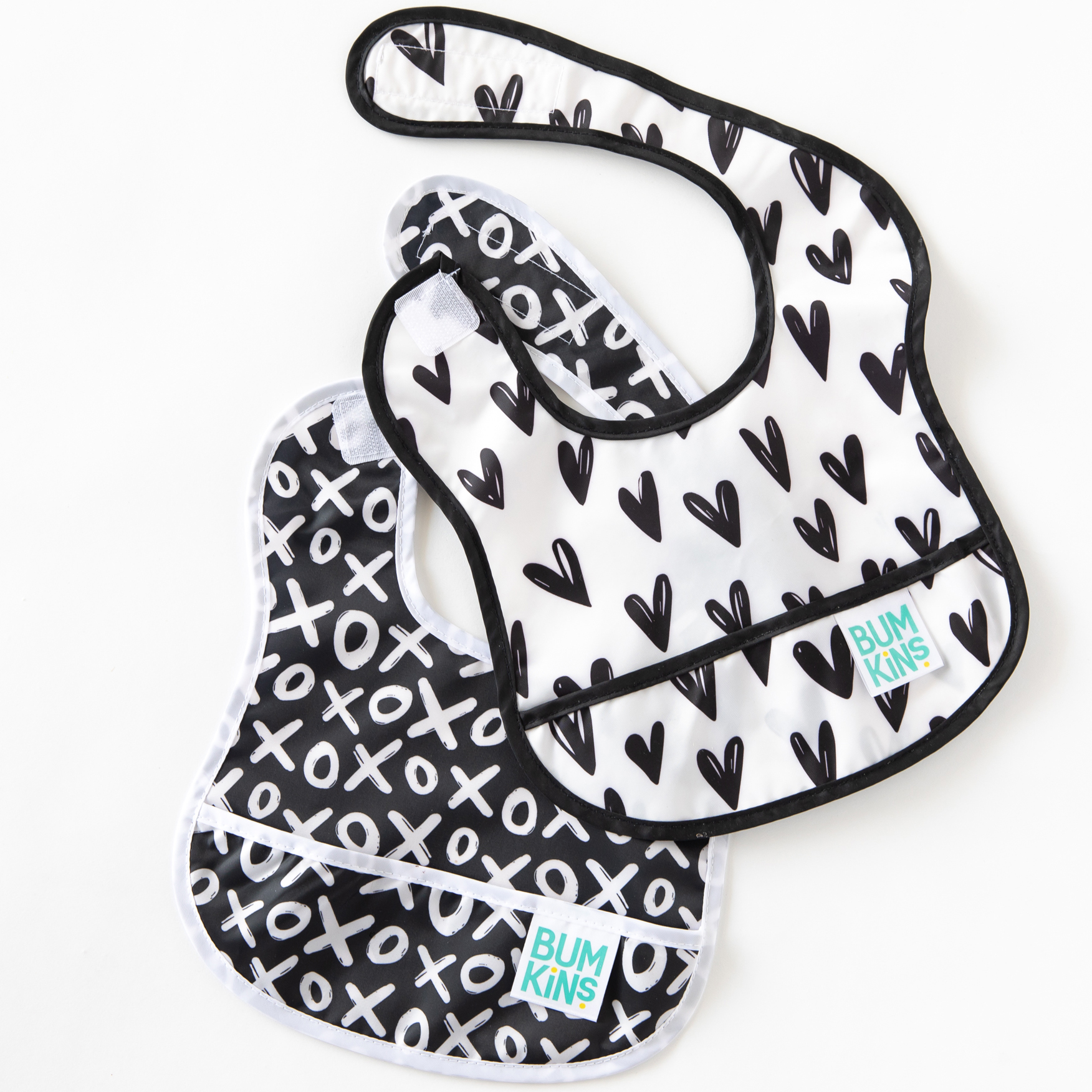 Starter Bib (2 pack) - XOXO & Hearts