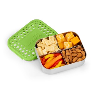 Medium Quad - 4-compartiments Boîte à Bento en Acier Inoxydable - Vert