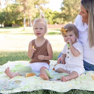 Reversible roll & go blanket - Happy Campers