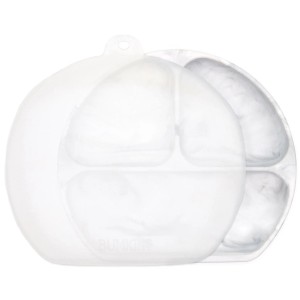 Siliconen vakjesbord met deksel (3 vaks) - Marmer