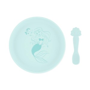 Juego de plato de silicona + cuchara - Disney Princess Ariel