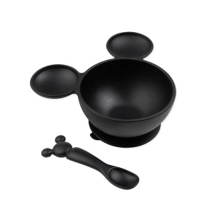 Ensemble de premier repas en silicone - Disney Mickey Mouse - Classic Black