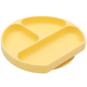 Second Chance (No Original Packaging) - Silicone Grip Dish (3 section) - Jaune
