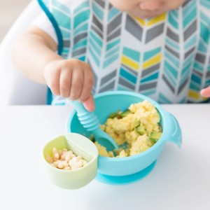 Second Chance (No Original Packaging) - Silicone First Feeding Set - Bleu