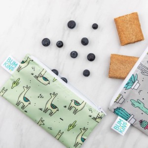 Second Chance (No Original Packaging) - Reusable Snack Bag - Small (2 pack) - Cacti & Llamas