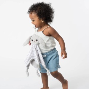 Bijt-Knuffeldoekje met fopspeenhouder - Konijn