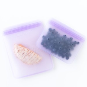 Bolsas Planas de Silicona Reutilizables (2 paquete) - Morado Jelly