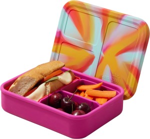 Large Build-a-Bento - platinum siliconen bento box - Roze Mantisgarnaal