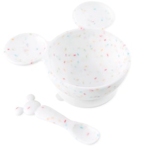 Deuxième chance (sans emballage d'origine) - Ensemble de premier repas en silicone - Disney Mickey Mouse - Vanilla Sprinkle