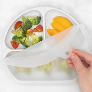 Silicone Grip Dishes with Lid (3 Section)