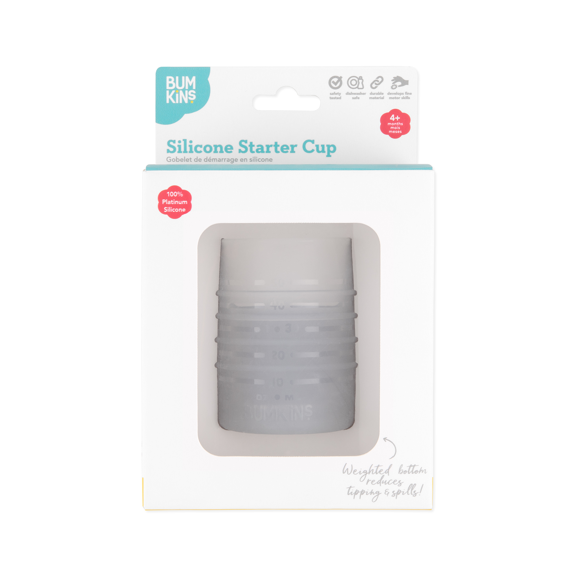 Silicone starter cup - Grey Jelly