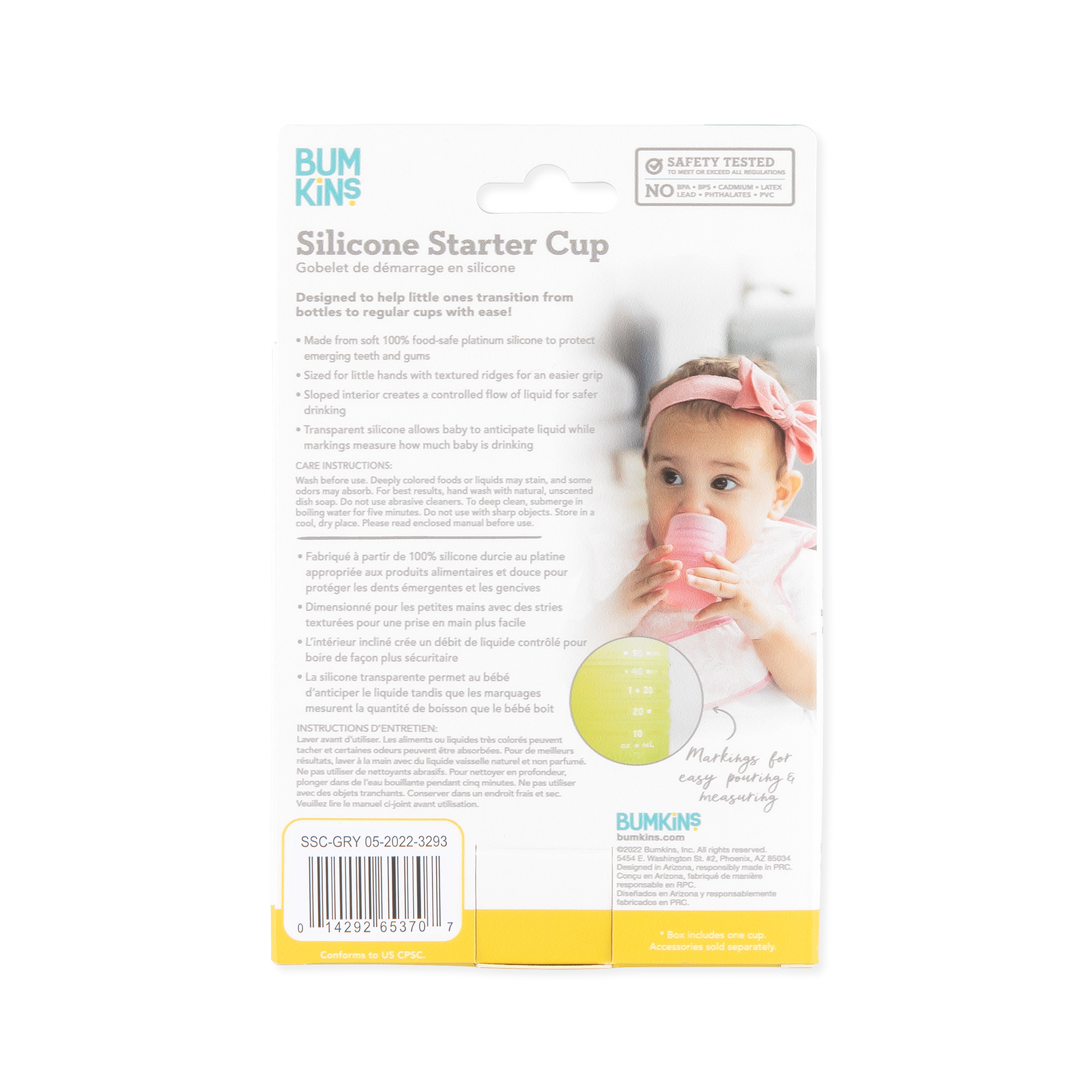 Silicone starter cup - Grey Jelly
