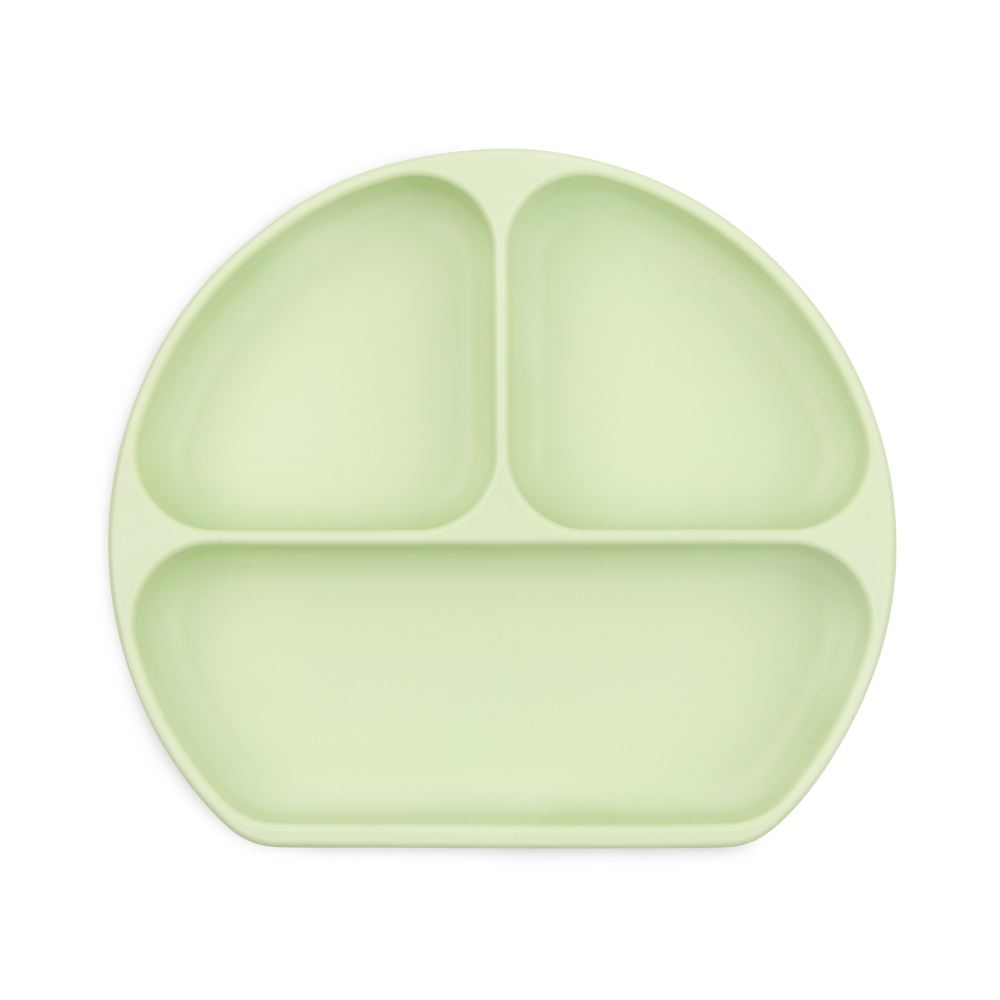 Silicone grip dish (3 section) - Sage
