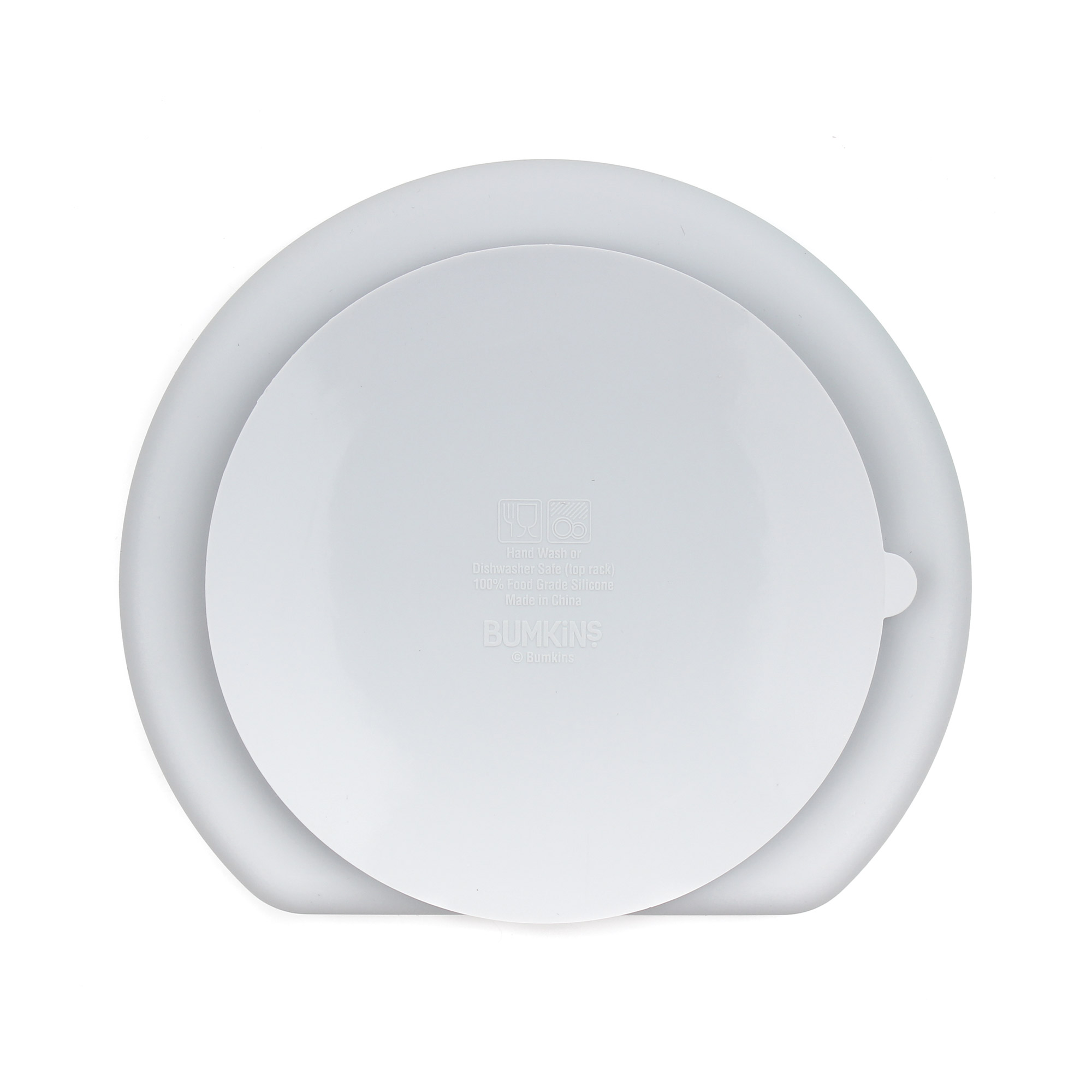 Silicone grip dish (3 section) - Grey