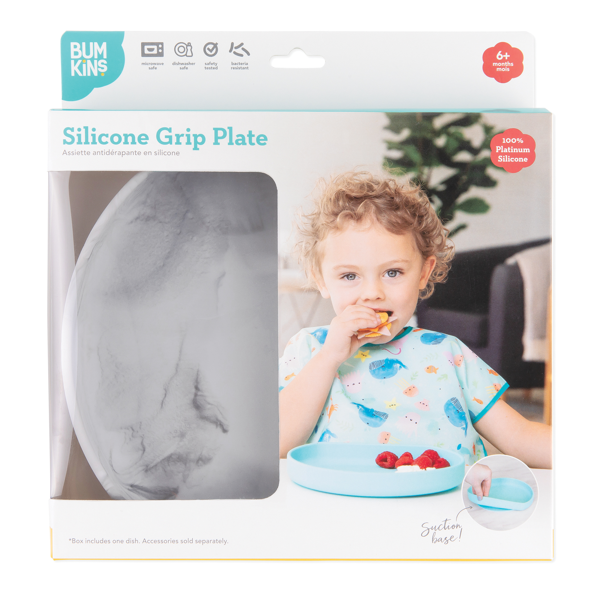 Silicone grip plate - Marble