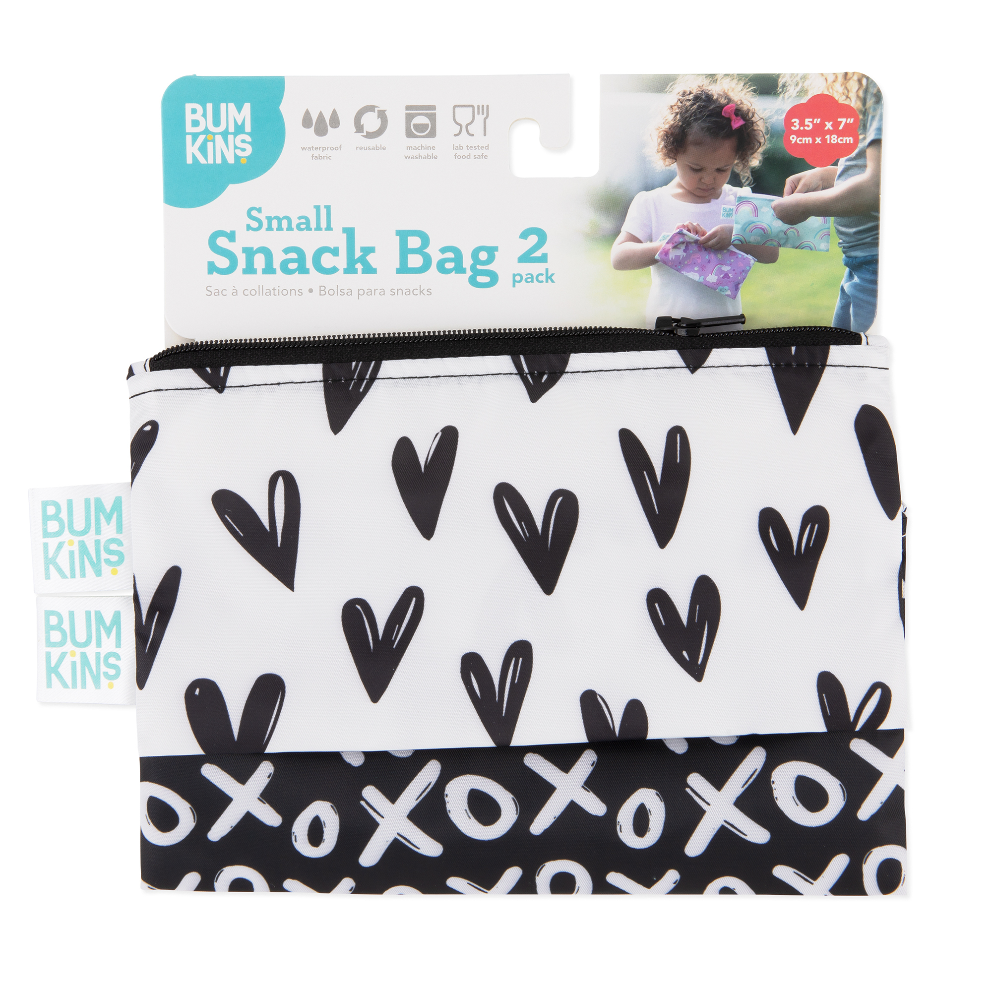 Reusable Snack Bag - Small (2 pack) - XOXO & Hearts