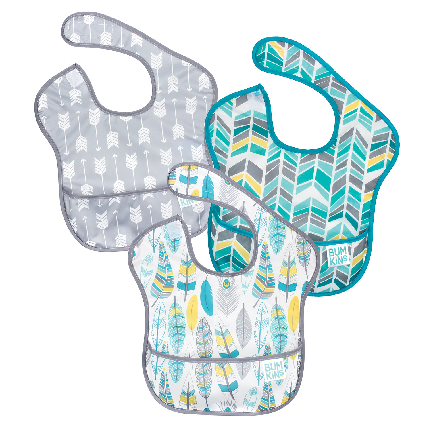 SuperBib® (3 pack) - Feathers, Arrow, Quill