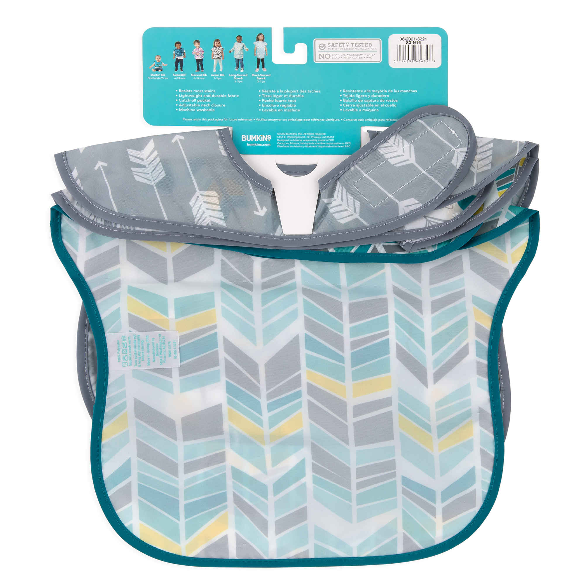 SuperBib® (3 pack) - Feathers, Arrow, Quill