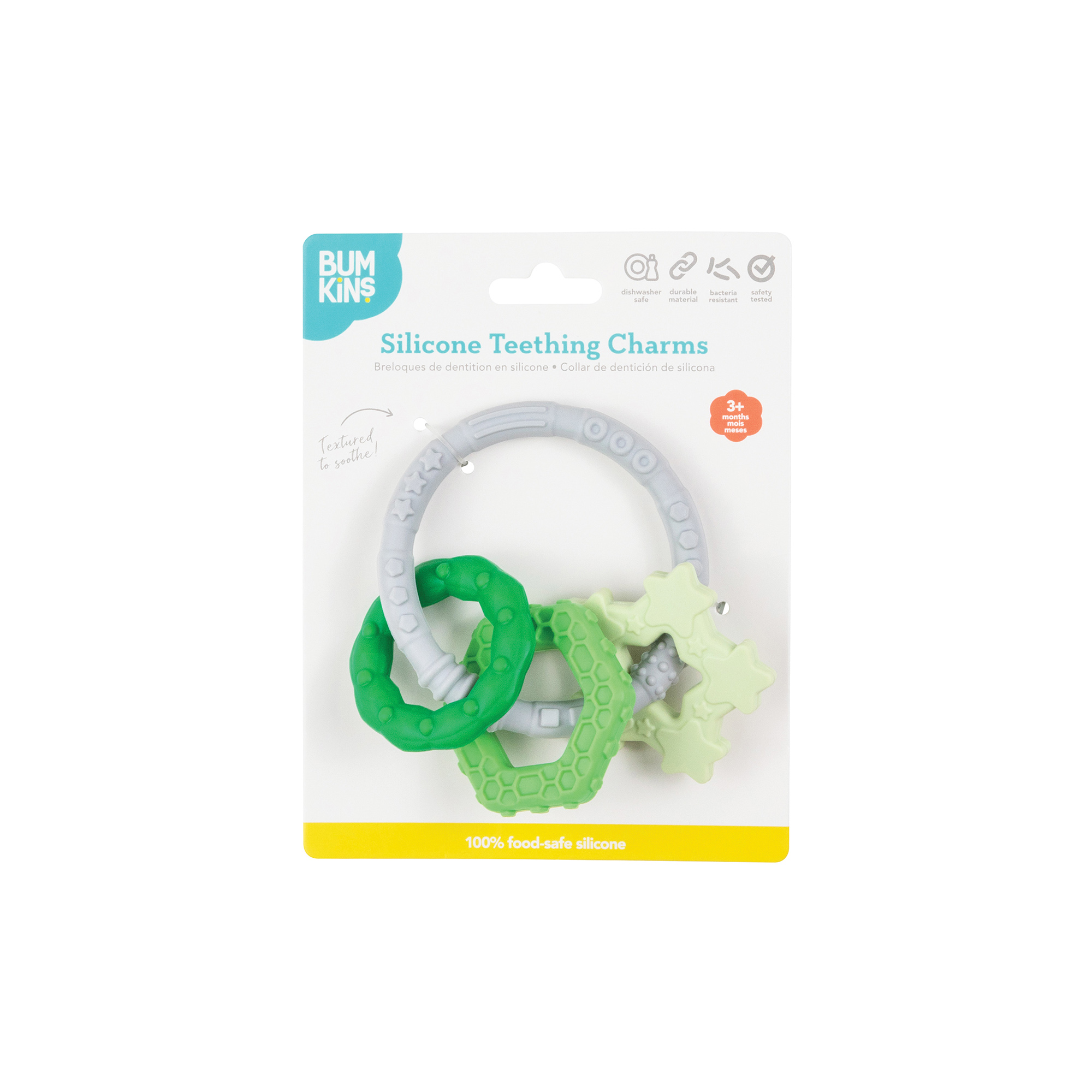 Silicone teething charms - Green