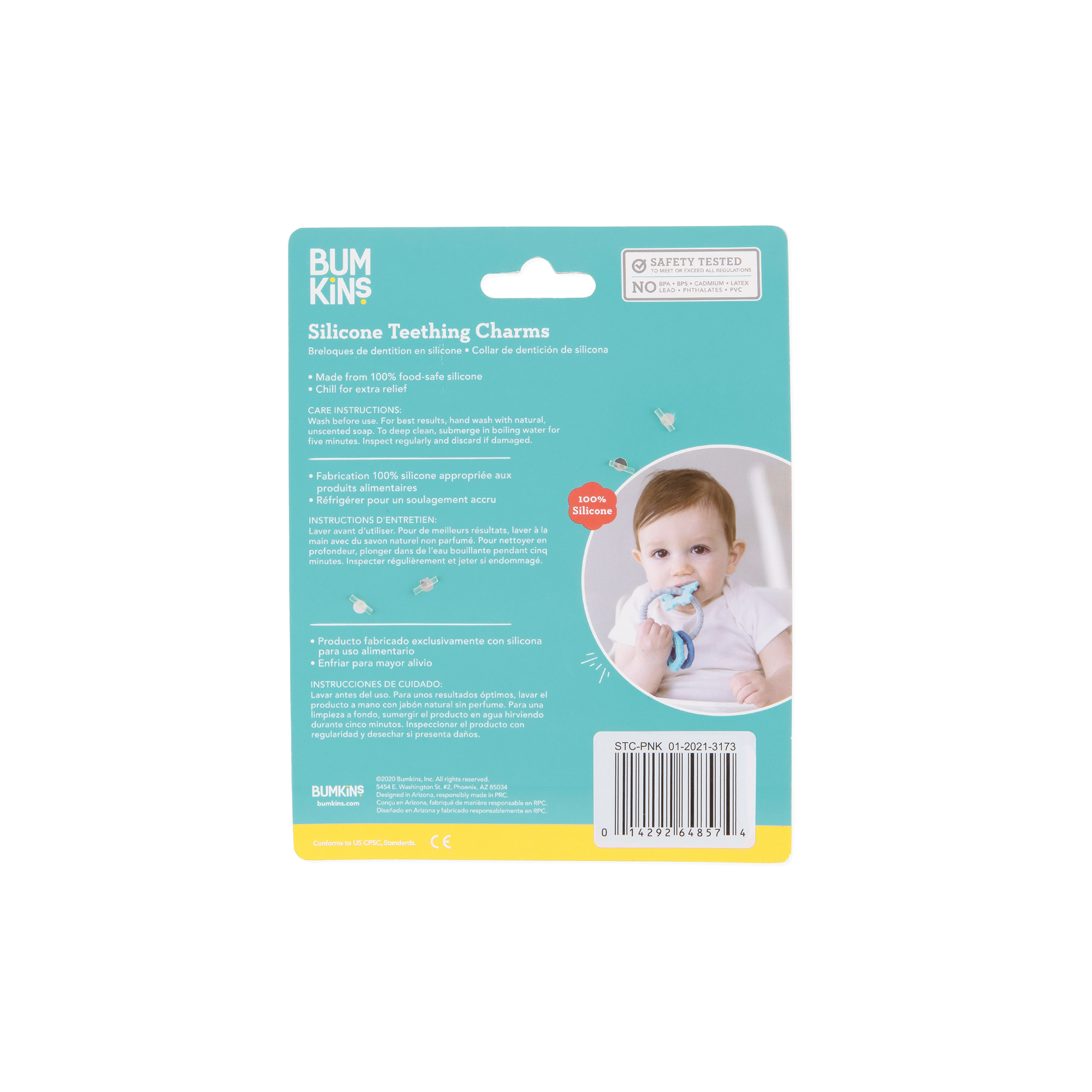 Silicone Teething Charms - Pink