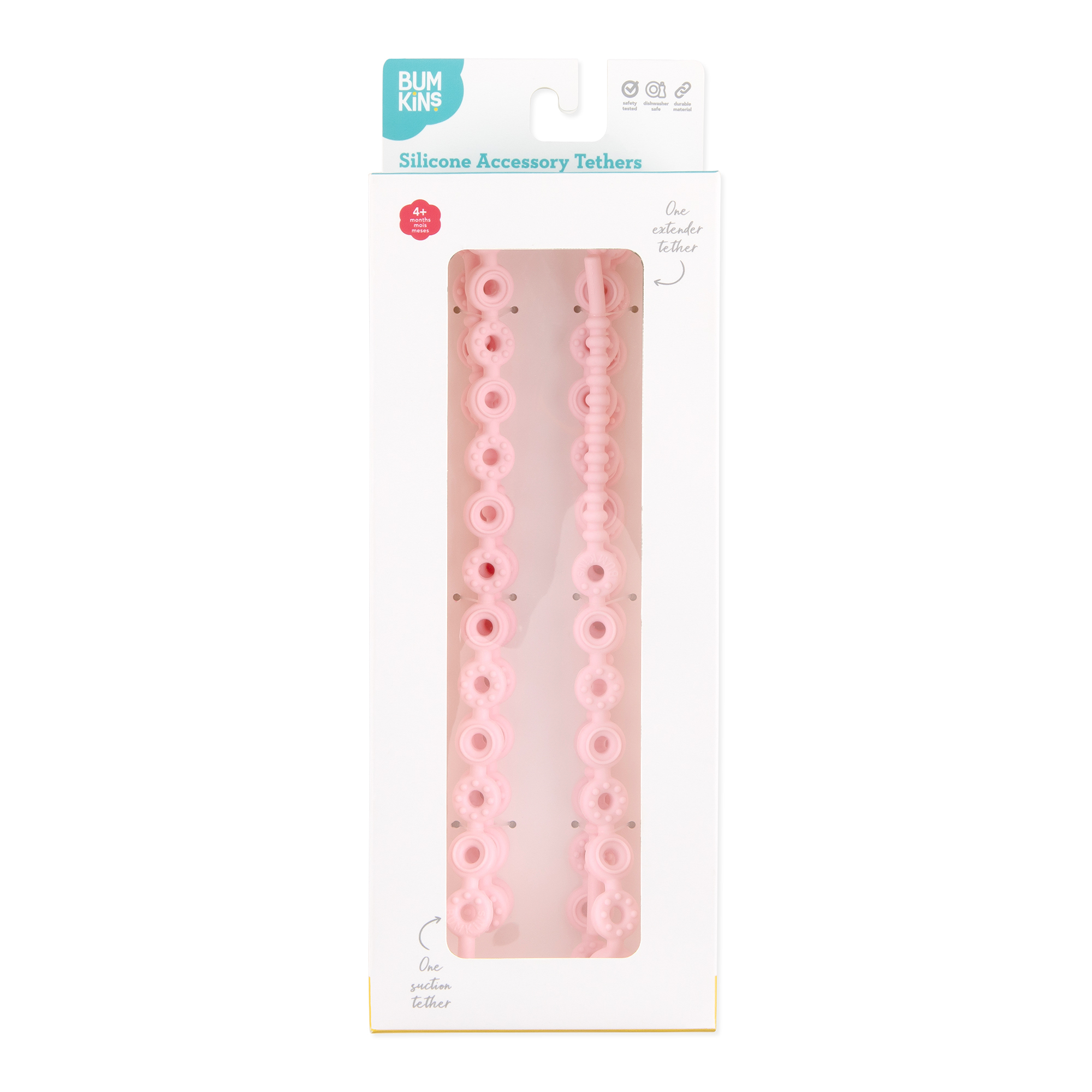 Silicone accessory tether (2 pack) - Pink