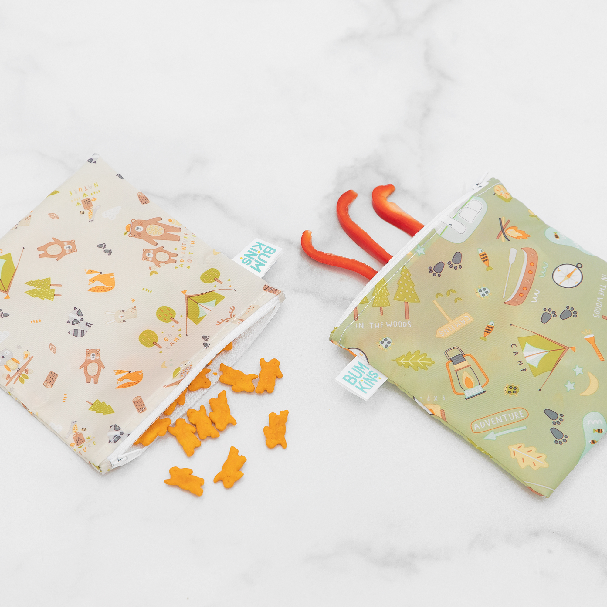 Reusable snack bag - large (2 pack) - Camp Friends & Camp Gear