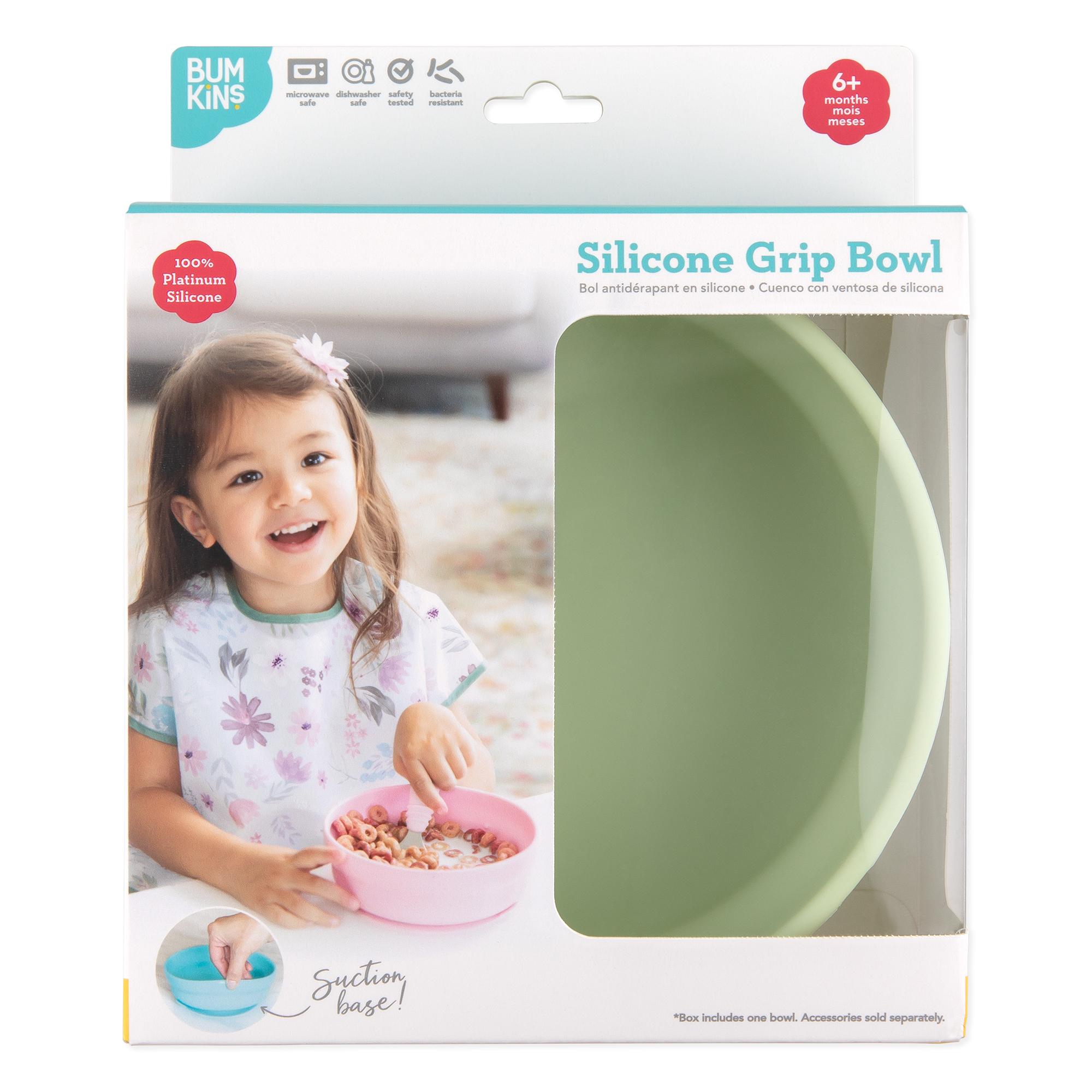 Silicone Grip Bowl - Sage