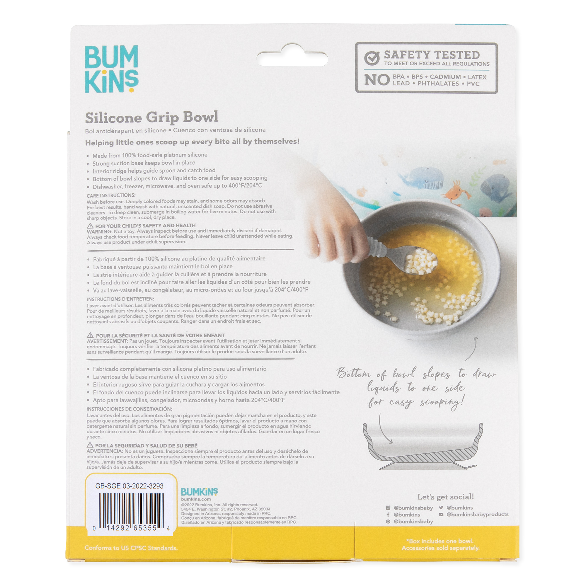 Silicone Grip Bowl - Sage