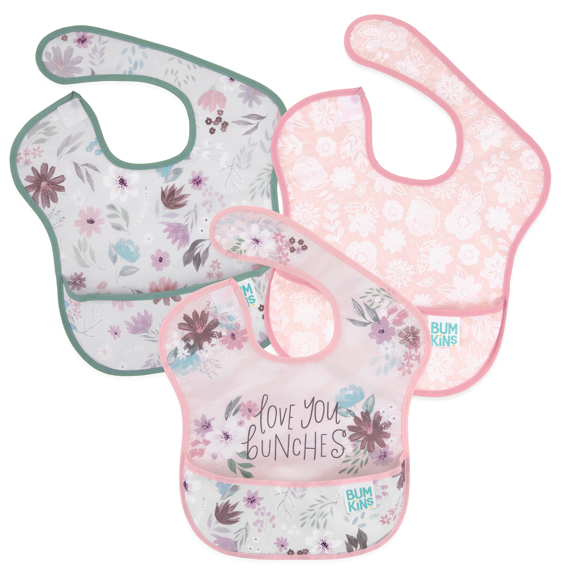 SuperBib® (3 pack) - Love You Bunches, Floral, Lace