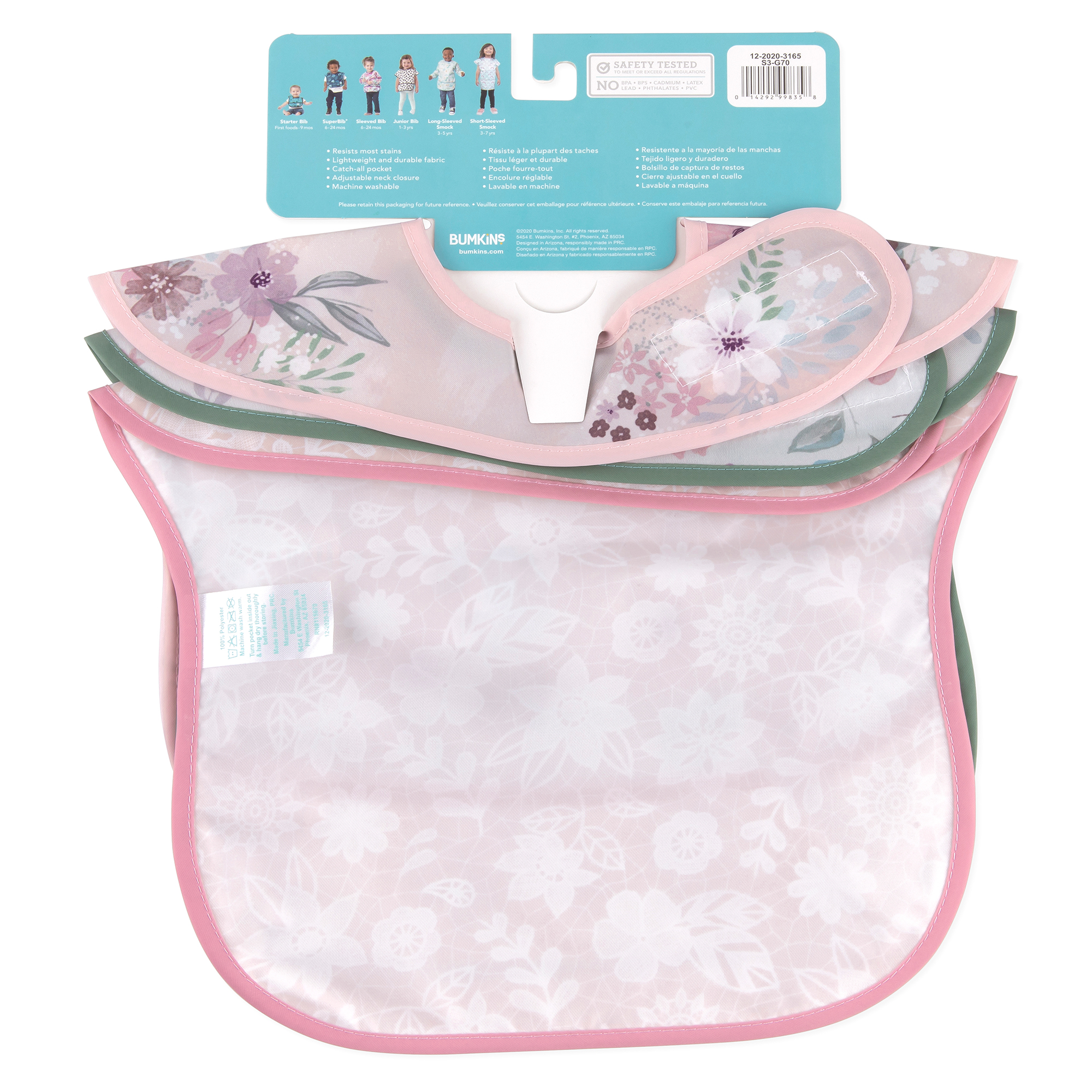 SuperBib® (3 pack) - Love You Bunches, Floral, Lace