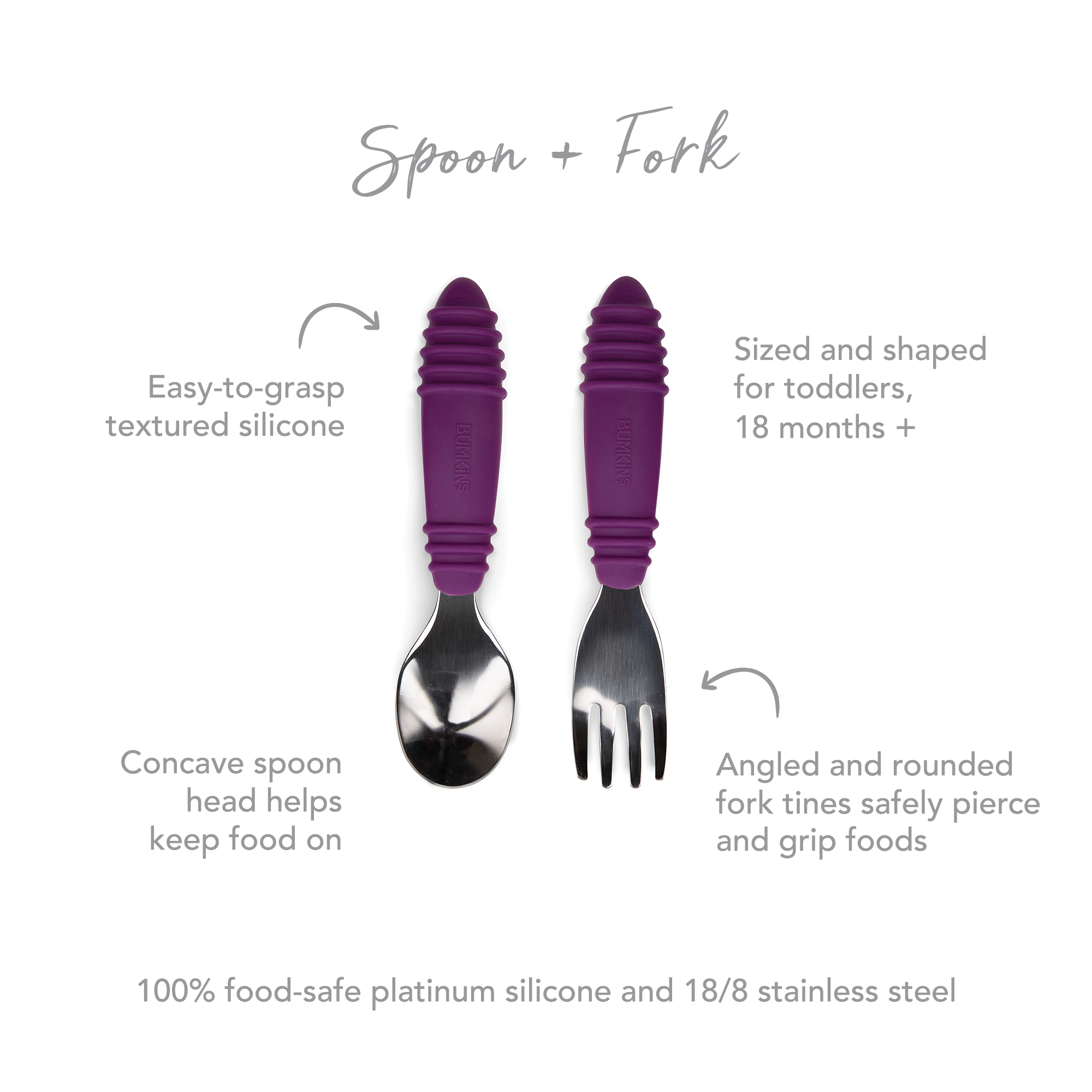 Spoon + fork - Purple