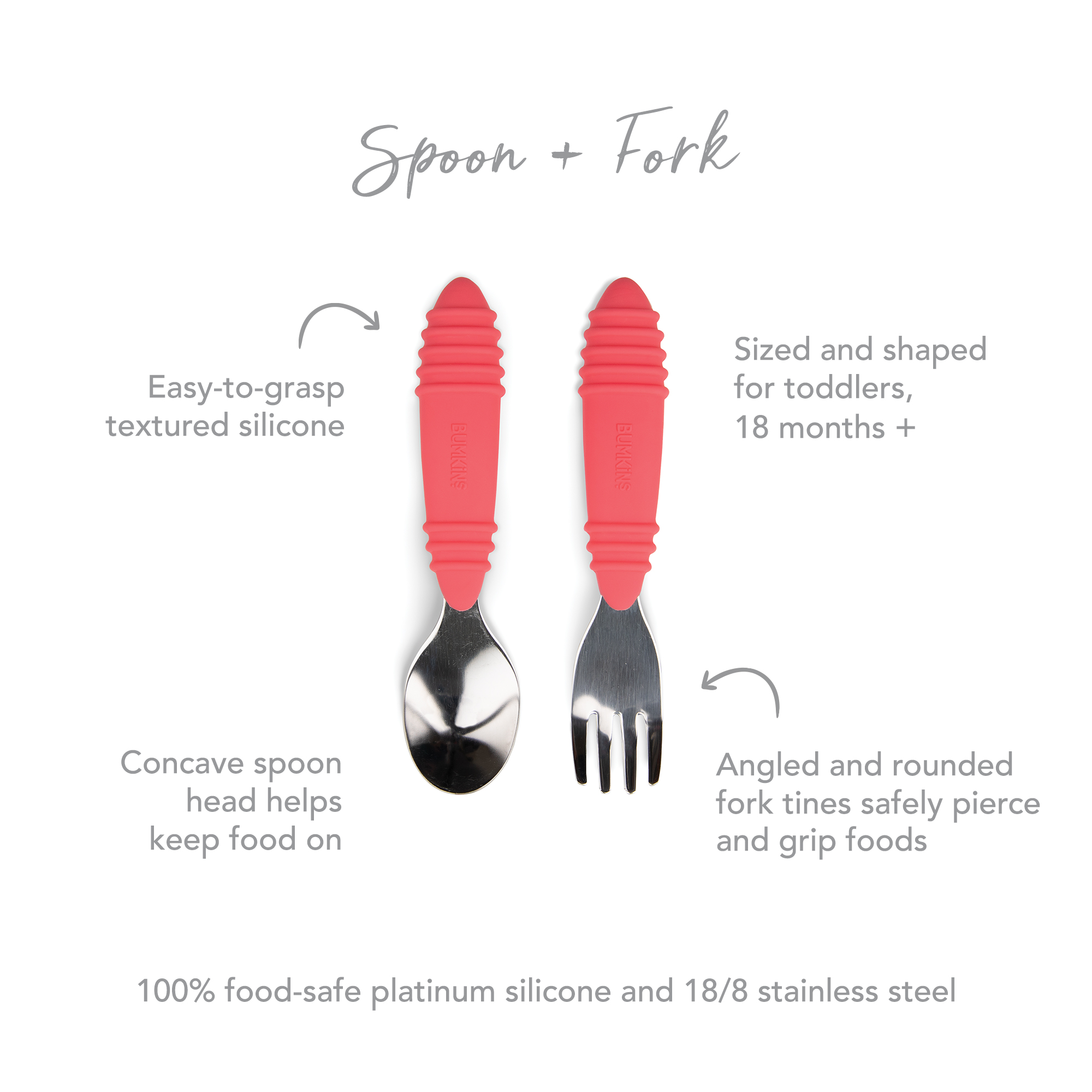 Spoon + fork - Red