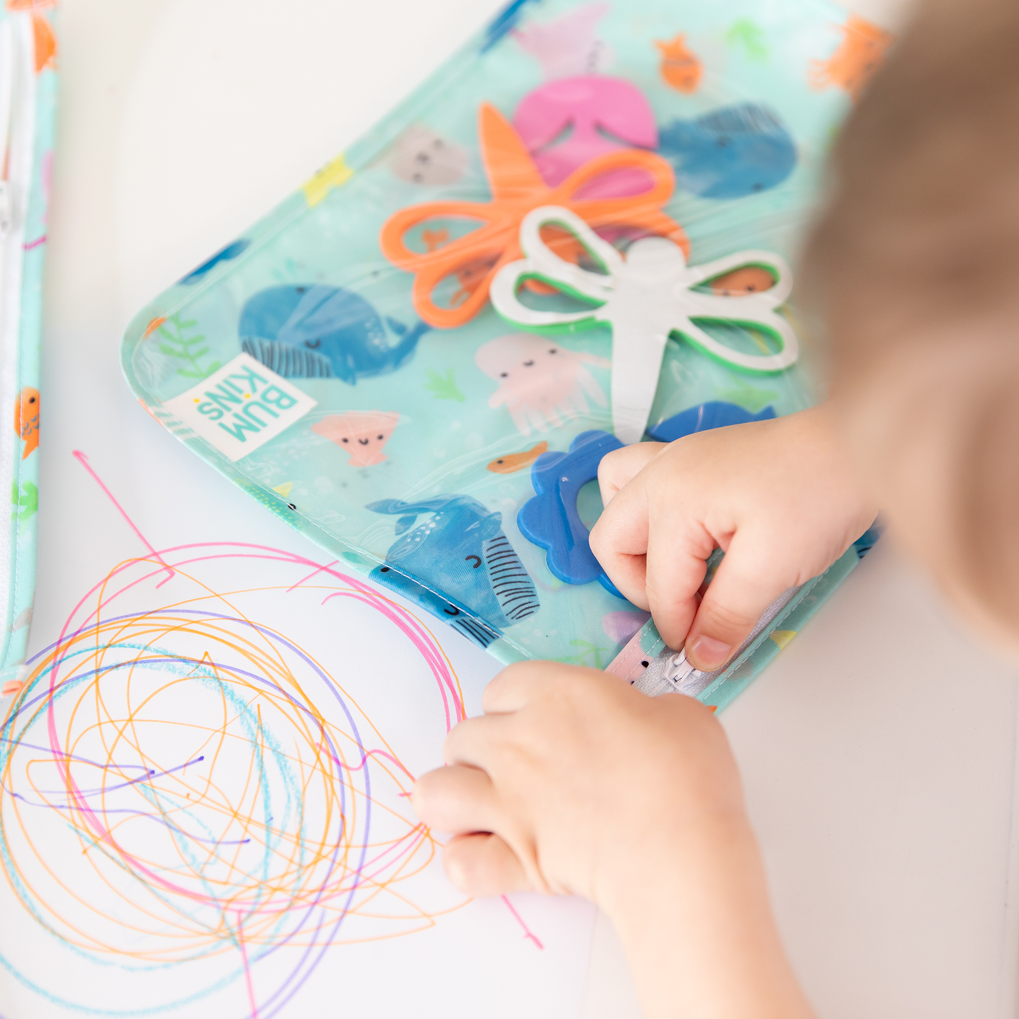 Clear travel bag (3 pack) - Ocean Life