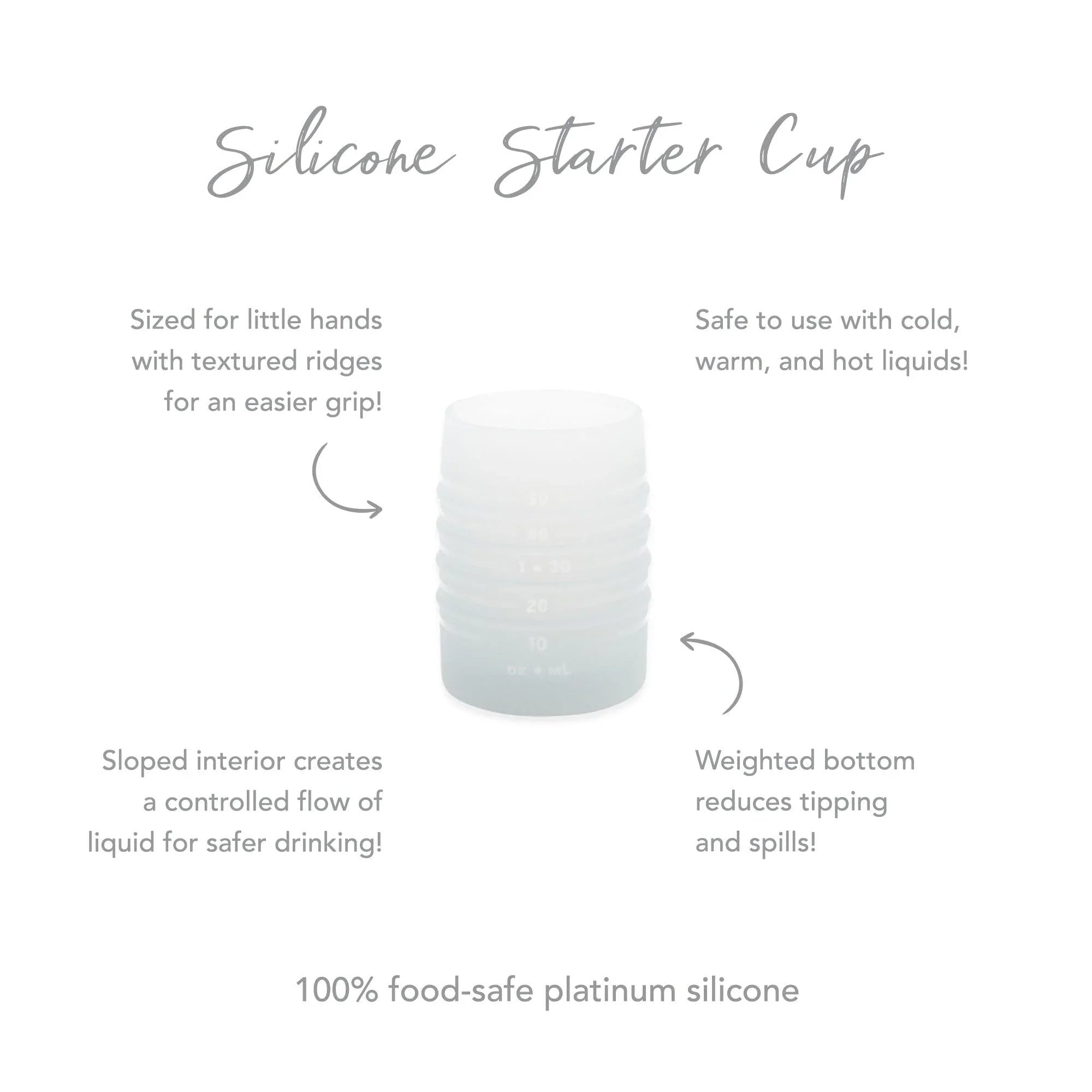 Silicone starter cup - Grey Jelly