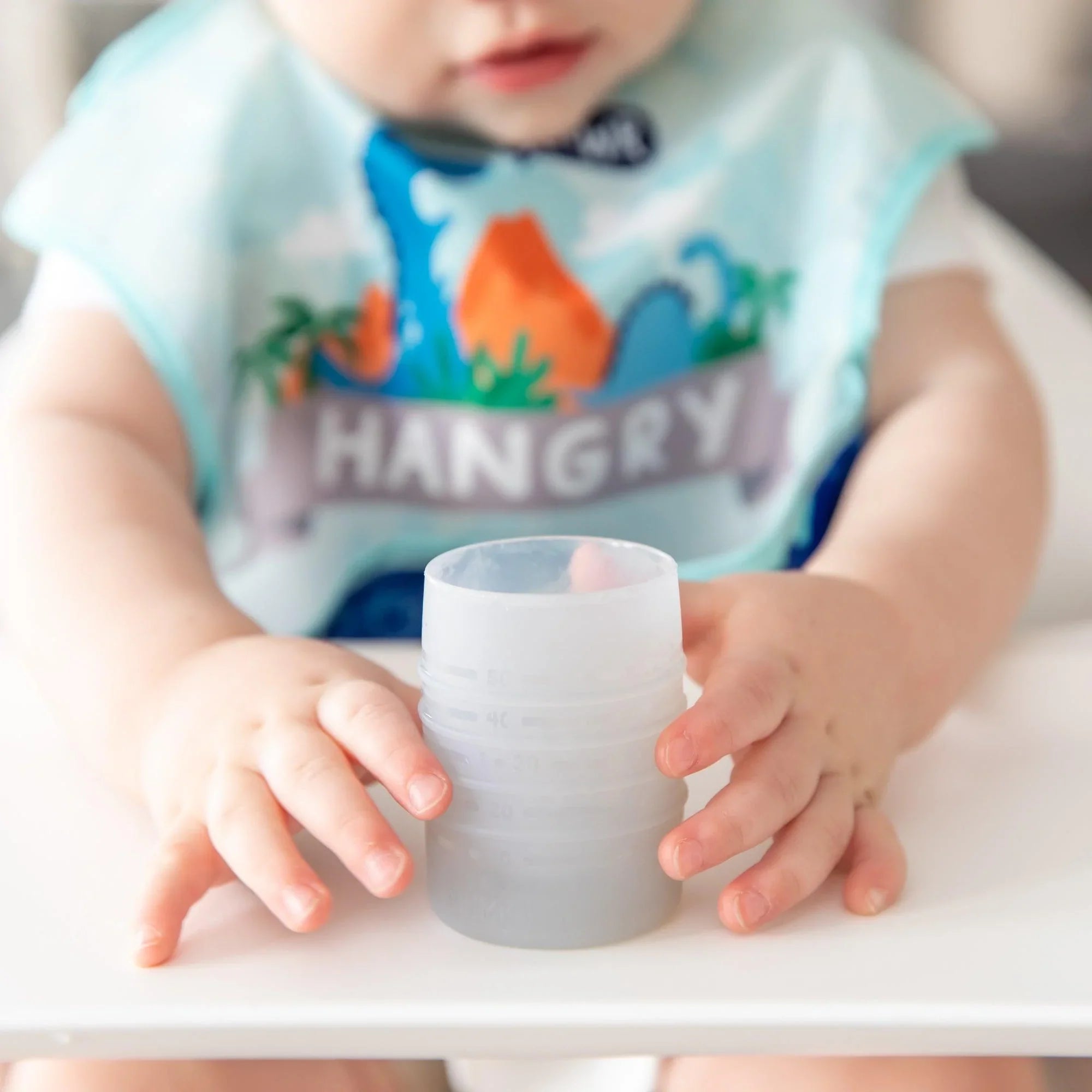 Silicone starter cup - Grey Jelly