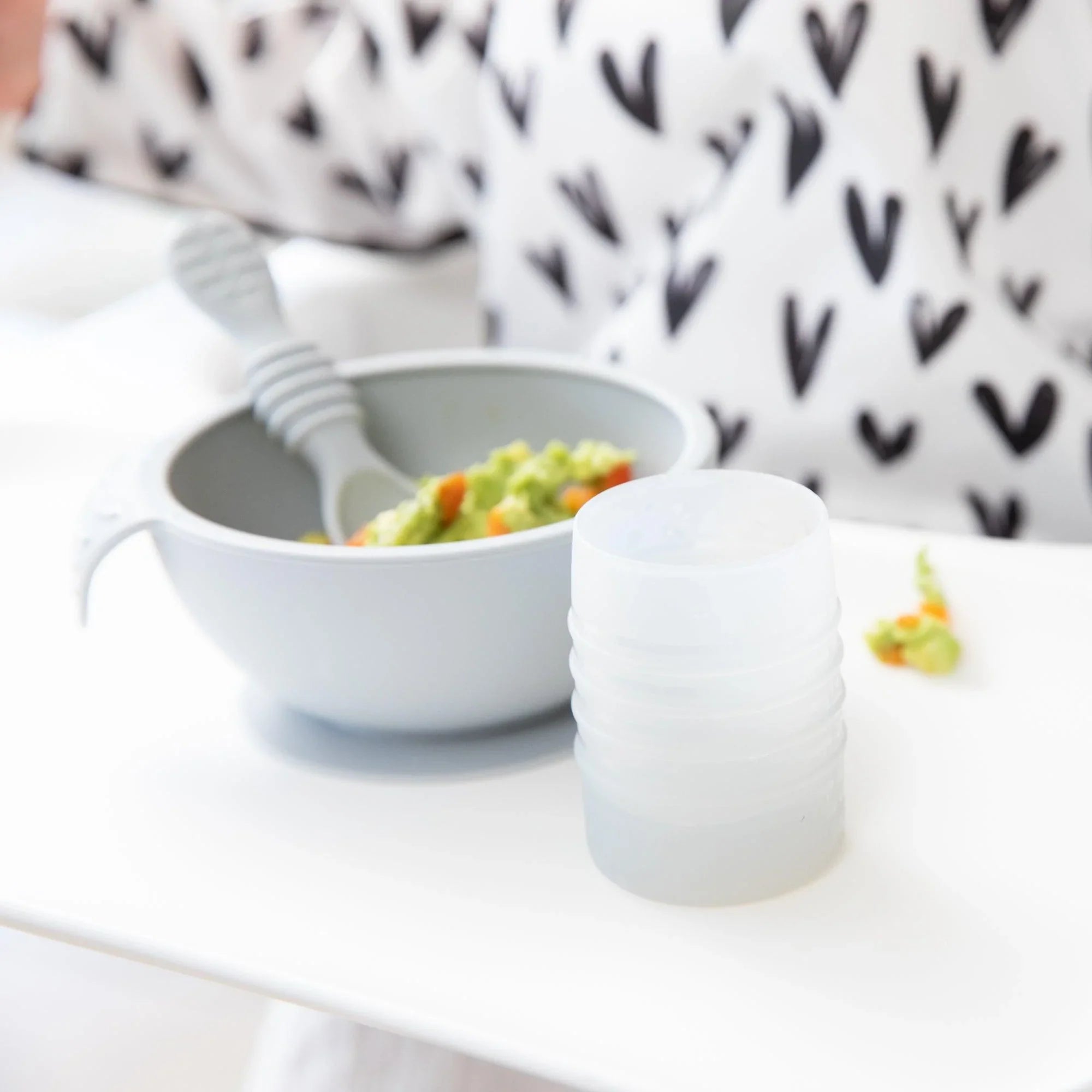 Silicone starter cup - Grey Jelly