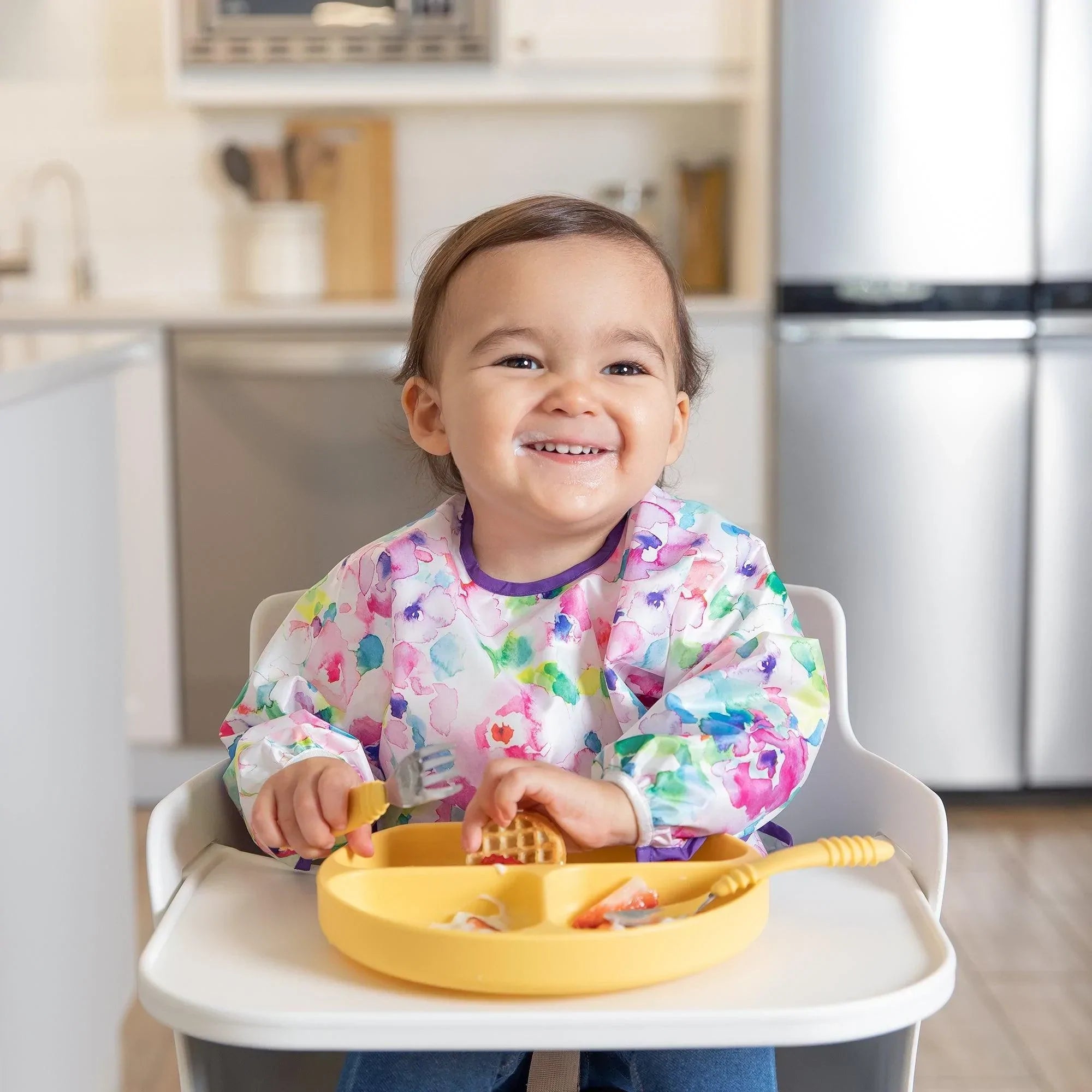 Sleeved bib - Watercolor