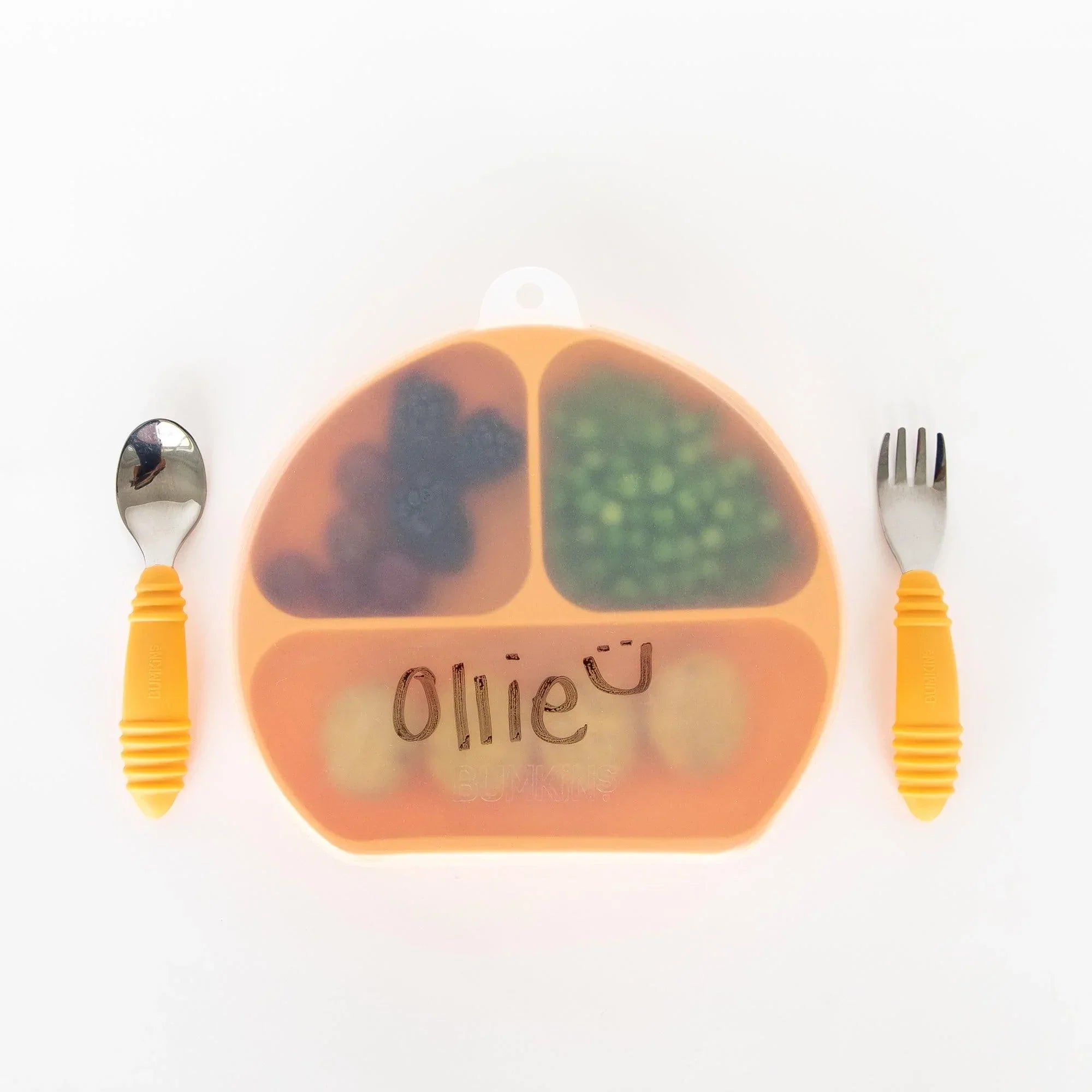 Silicone stretch lid for grip dish 3 section, grip plate - Clear