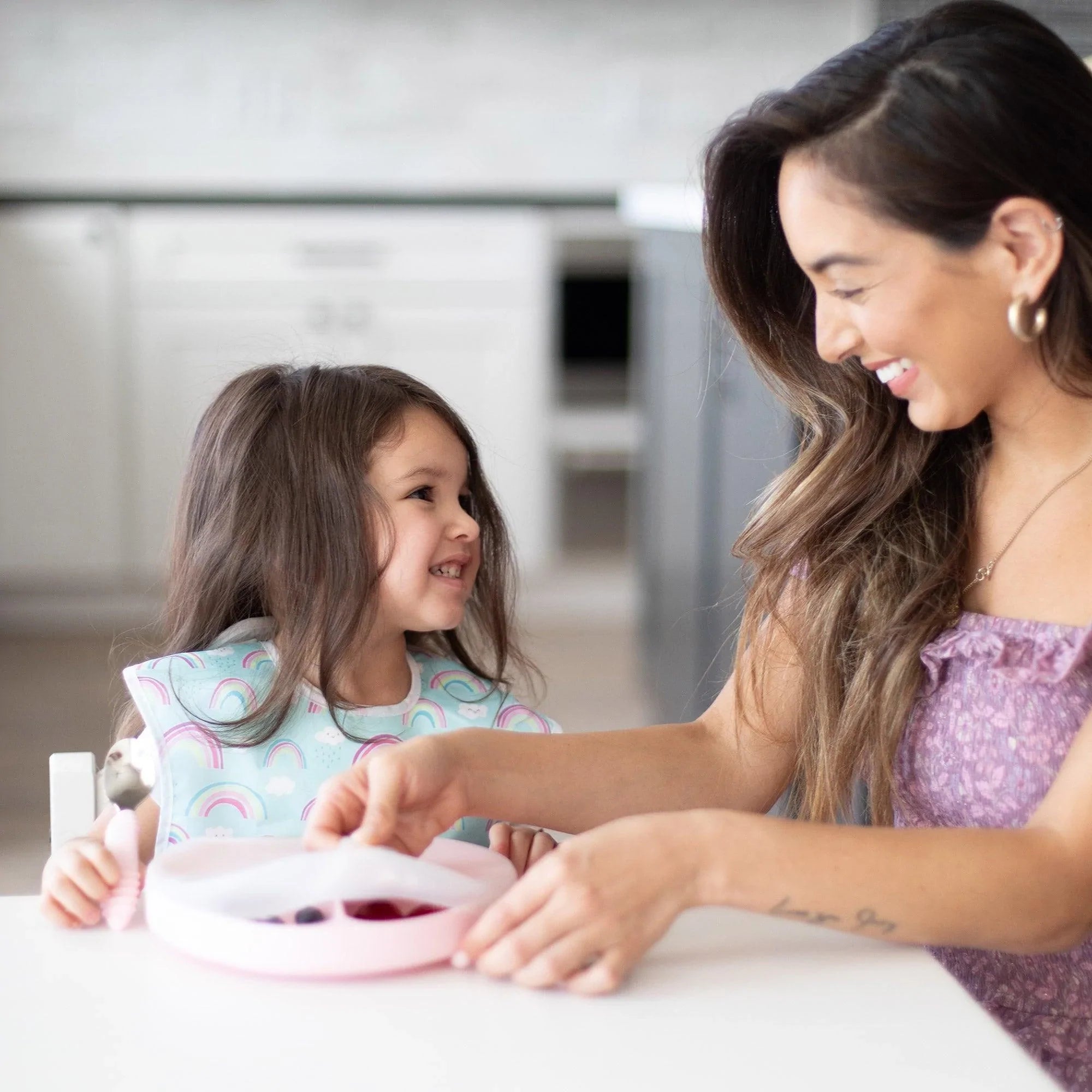 Silicone stretch lid for grip dish 3 section, grip plate - Clear