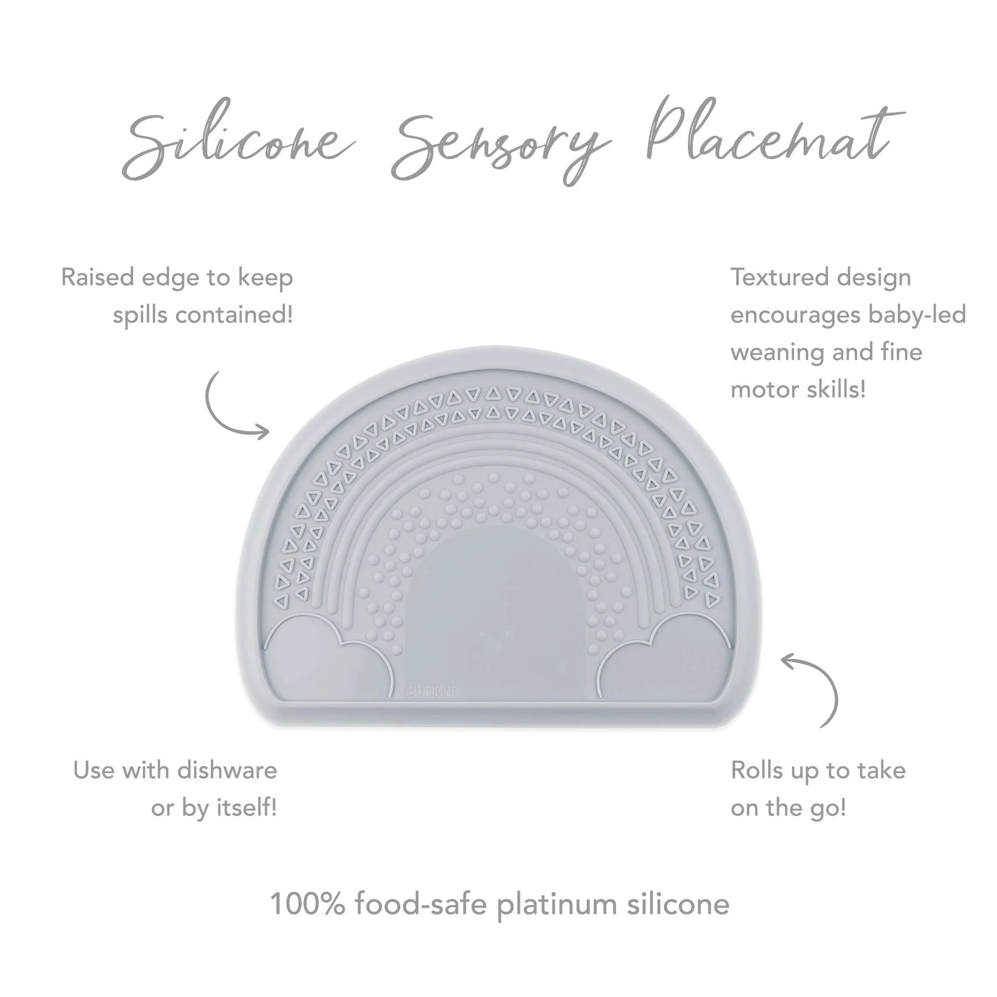 Silicone sensory placemat - Grey