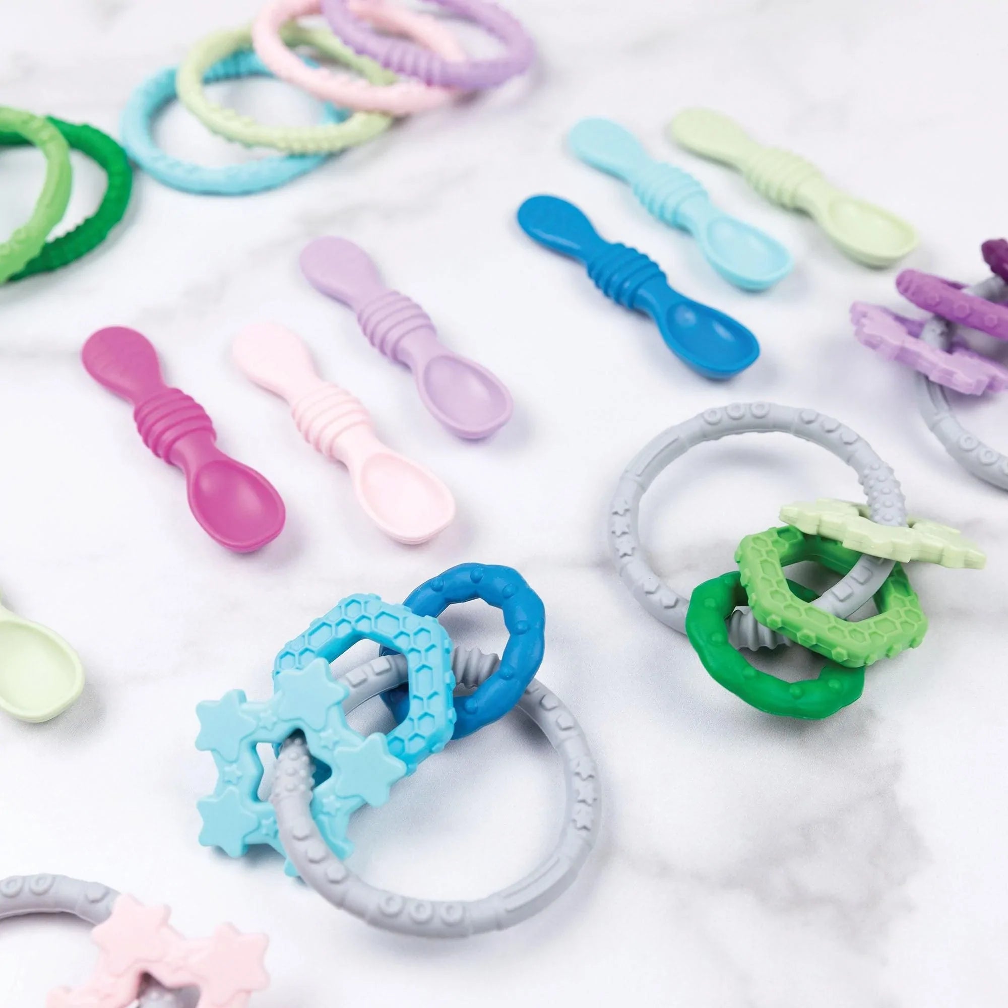 Silicone teething charms - Green