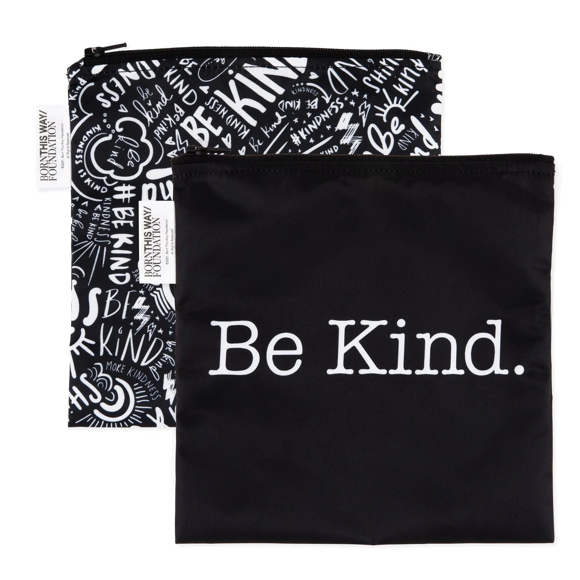 Reusable snack bag - large (2 pack) - Be Kind